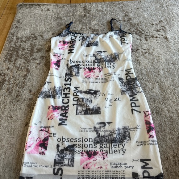 Princess Polly High Low Dress - Black and White - Picture 3 of 5